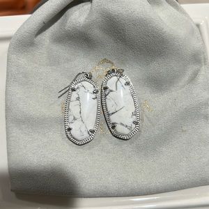 White Elle Kendra Scott Earrings
